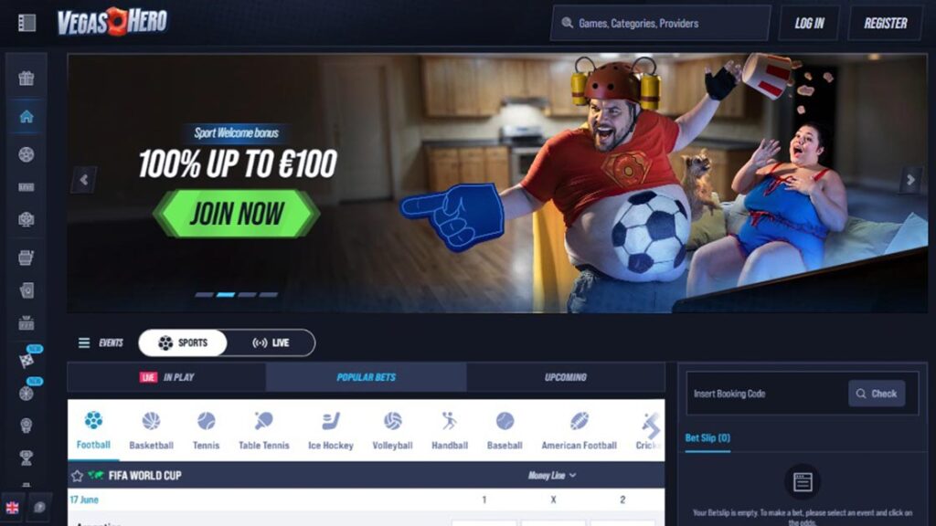 homepage van wk wedden aanbieder vegashero